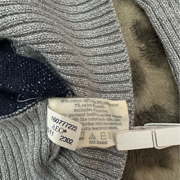 77kids by American Eagle Glitter Cardigan with Pockets in Blue Size XS 5 6 - Picture 13 of 17